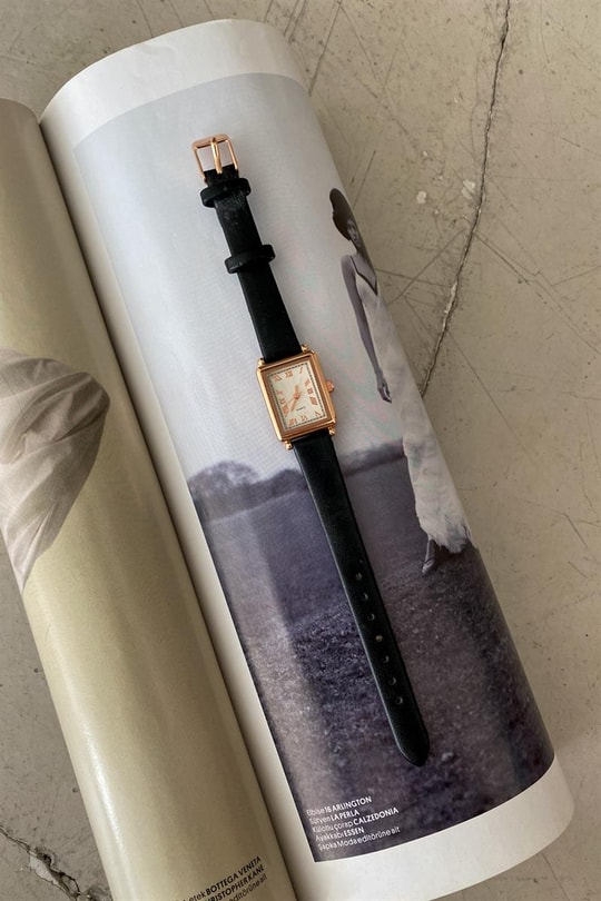 Roma Rakamlı Edith Vintage Saat Siyah