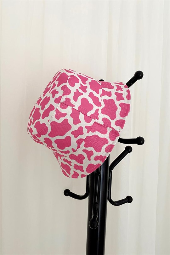 İlluzyon Desen Bucket Şapka Pembe