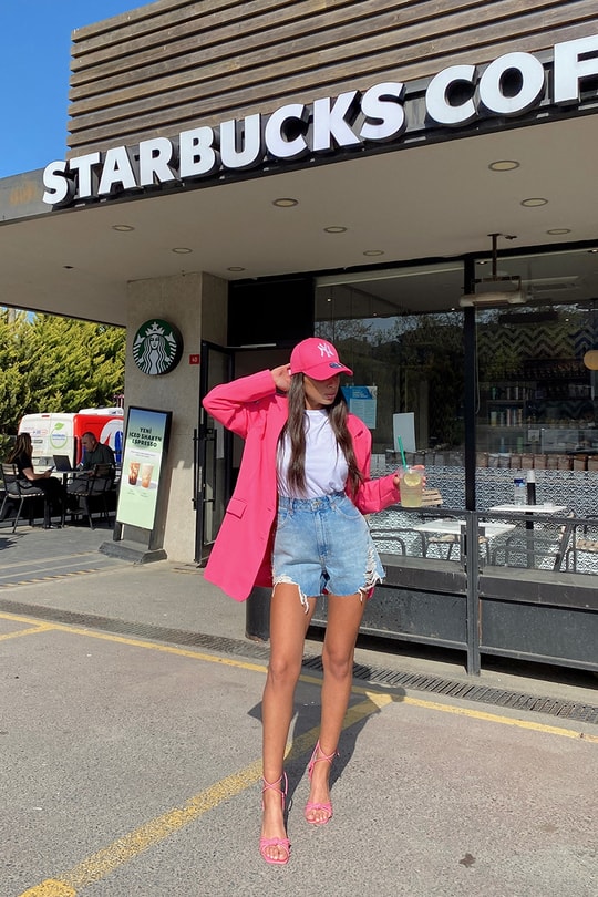 Yırtıklı Street Denim Şort Mavi