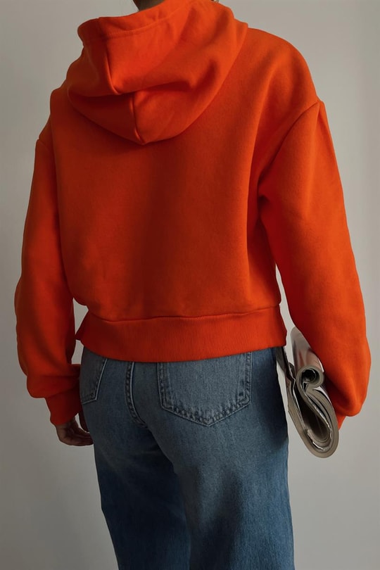 Basic Crop Sweatshirt Oranj