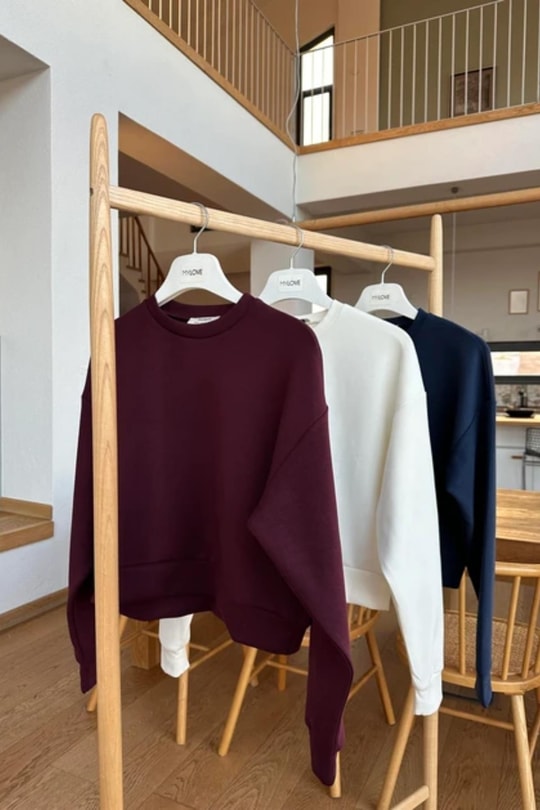 Bisiklet Yaka Modal Sweat Lacivert