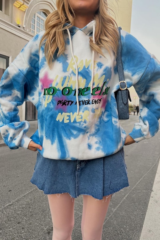 Blue Color Sweatshirt Mavi
