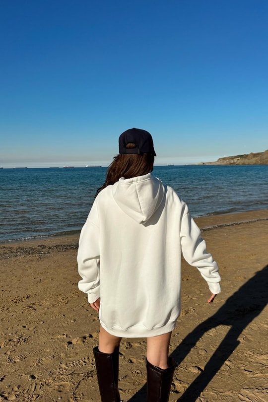 Cepli Basic Sweatshirt Beyaz
