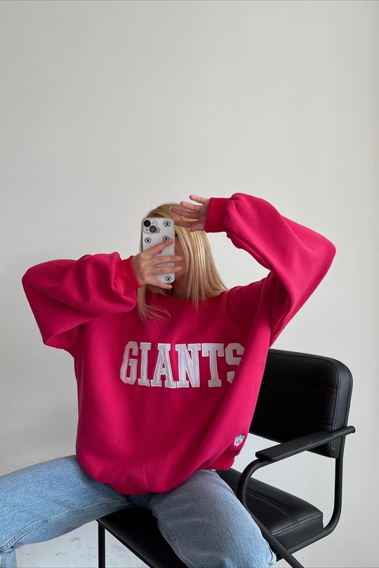 Giants Sweatshirt Fuşya