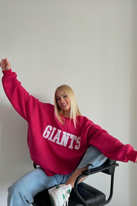 Giants Sweatshirt Fuşya