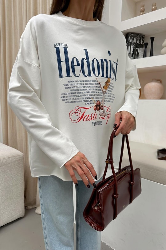 Hedonist New Sweat Beyaz