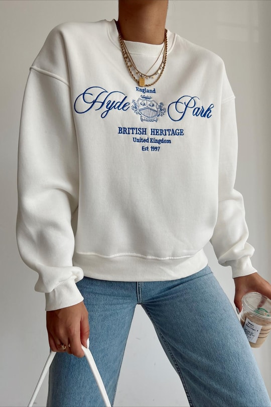 Hyde Park Sweatshirt Beyaz