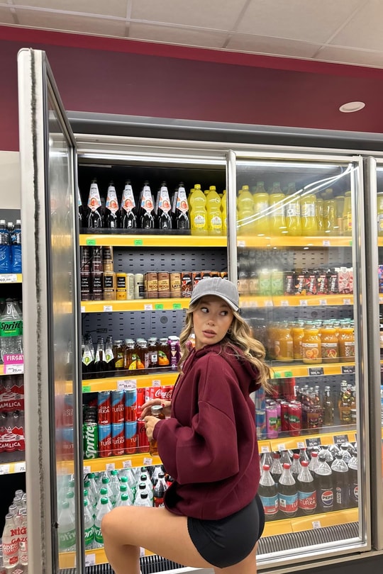 Kanguru Cep Basıc sweat Bordo