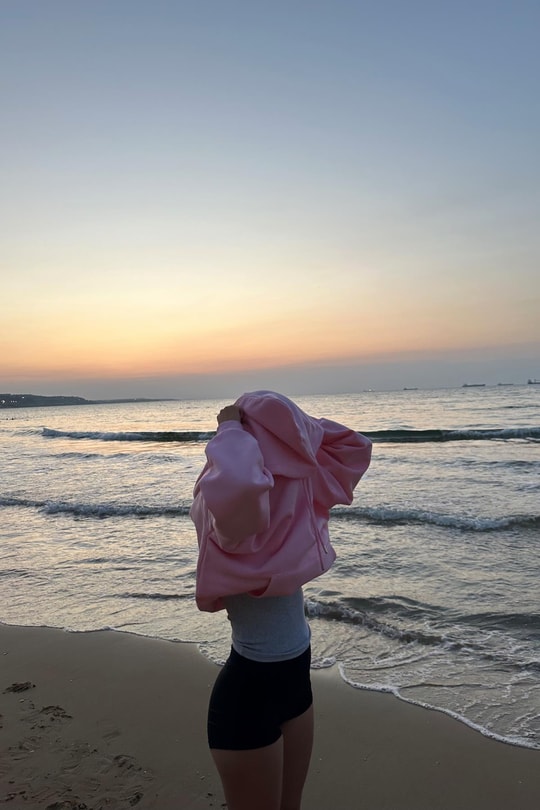 Kanguru Cep Basıc sweat Şeker Pembe