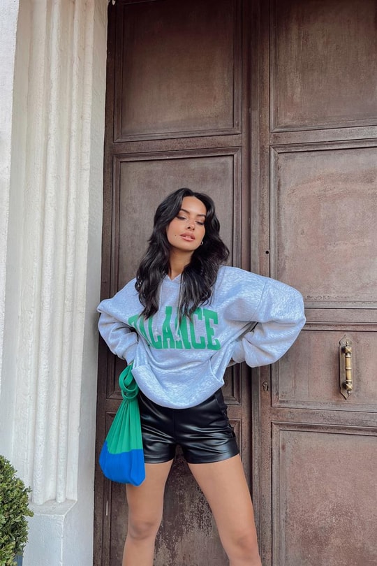 Kapüşonlu Balance Sweatshirt Gri
