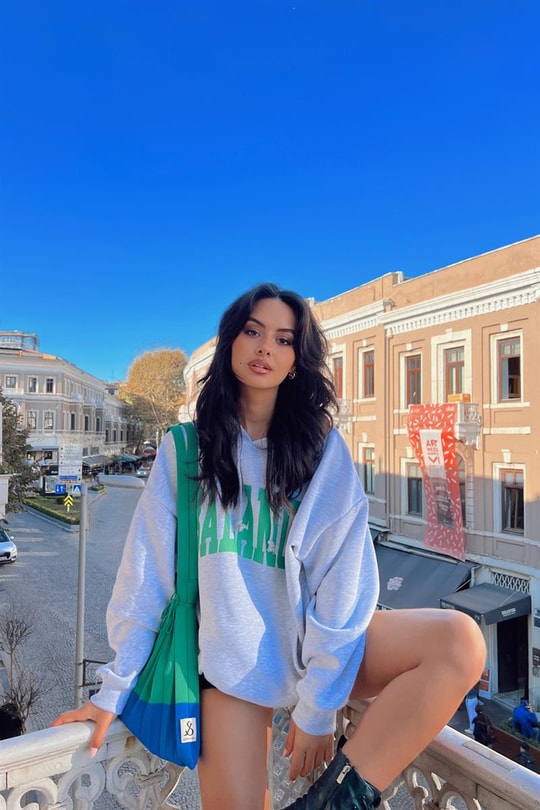 Kapüşonlu Balance Sweatshirt Gri