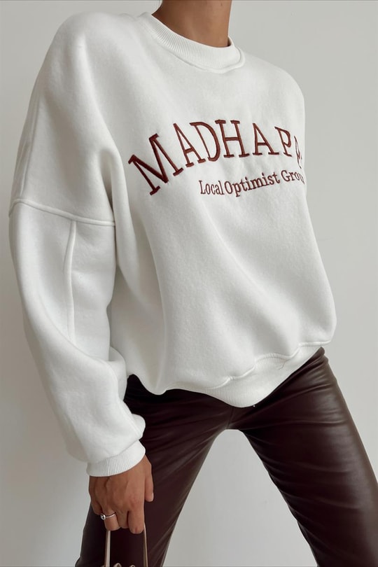 Madhappy Sweatshirt Beyaz