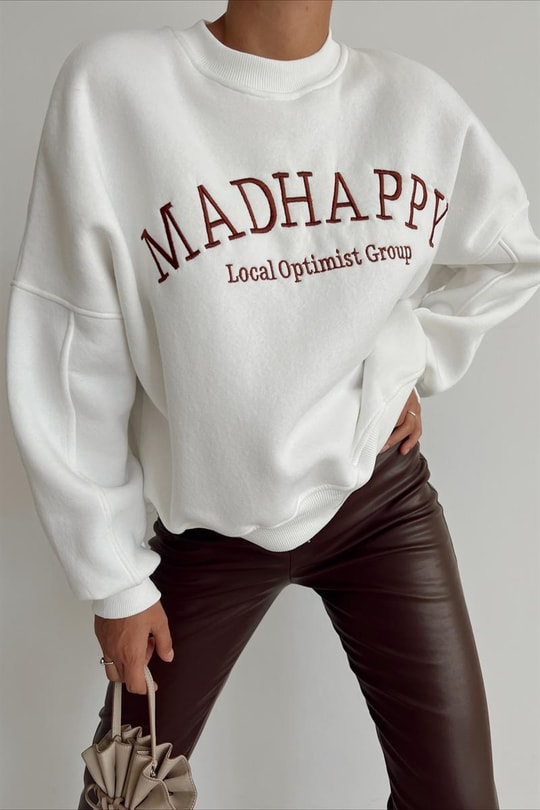 Madhappy Sweatshirt Beyaz
