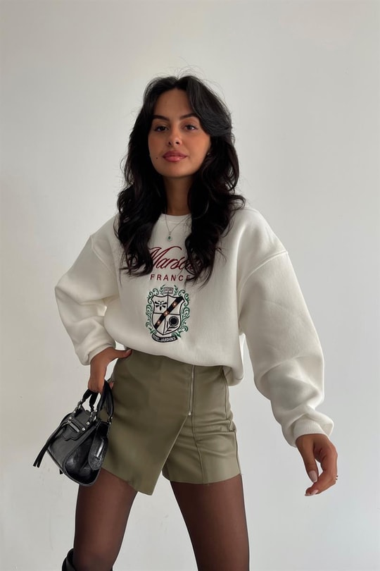 Marseille Sweatshirt Beyaz