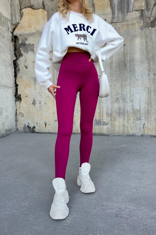 Mercı White Sweat Beyaz