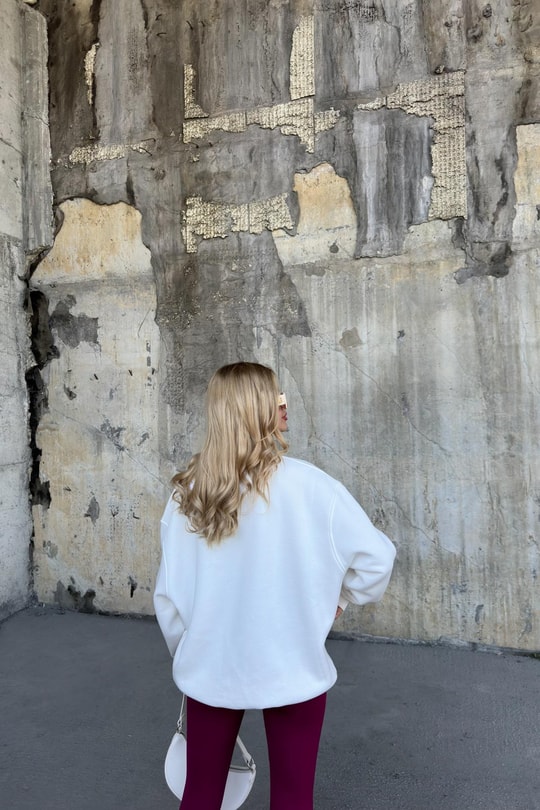 Mercı White Sweat Beyaz