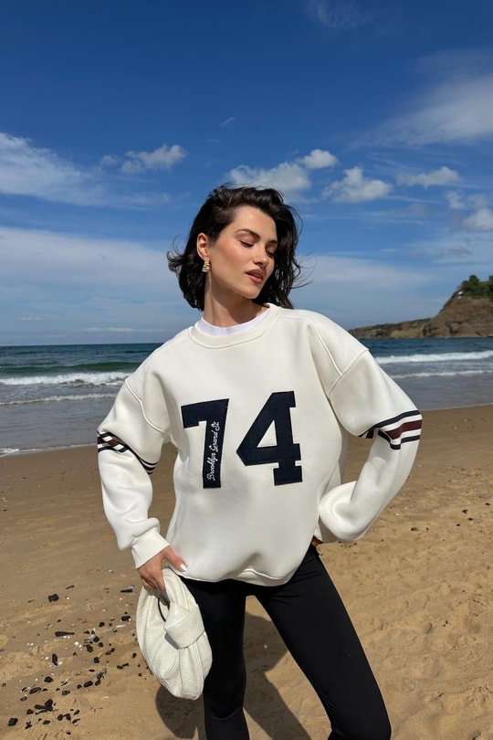 Number Sweat Beyaz