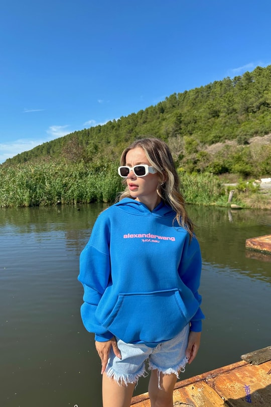 NY Kanguru Cep Sweat Mavi