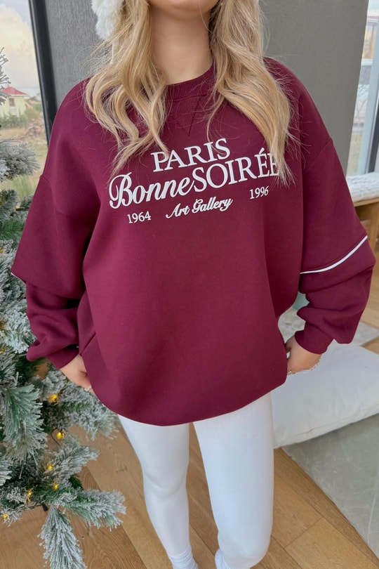 Paris Bonne Sweatshirt Bordo