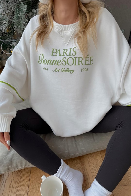 Paris Bonne Sweatshirt Ekru