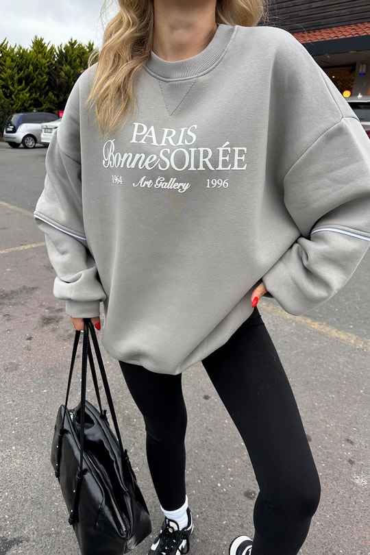 Paris Bonne Sweatshirt Gri