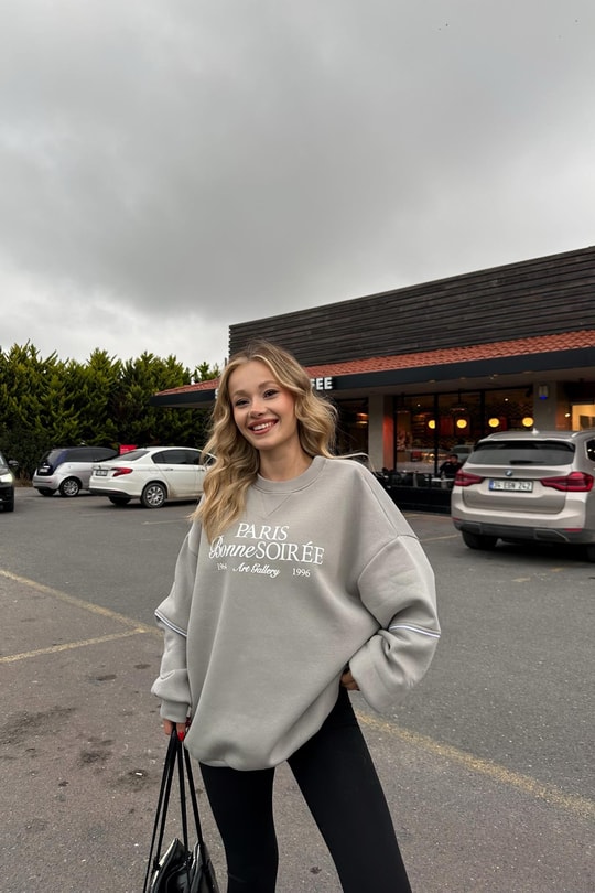 Paris Bonne Sweatshirt Gri