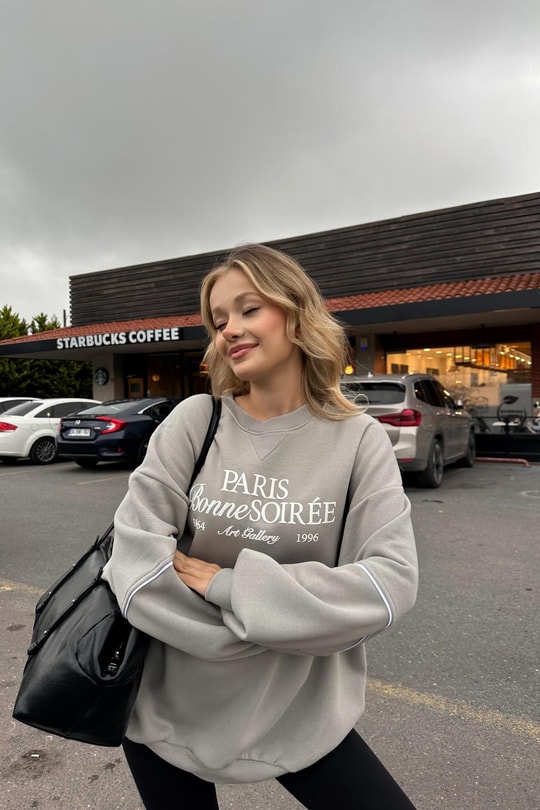 Paris Bonne Sweatshirt Gri
