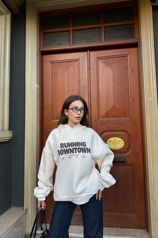 Running Sweatshirt Taş