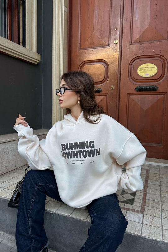 Running Sweatshirt Taş