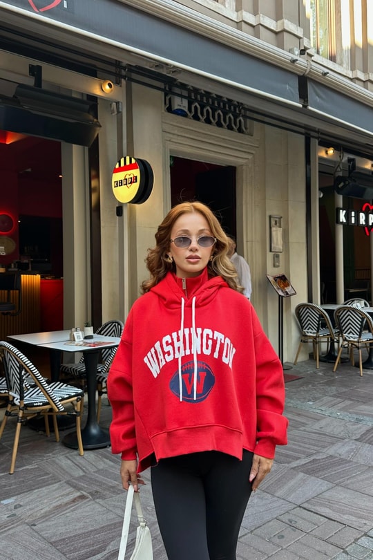 Washington Sweat Kırmızı