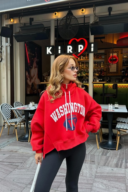 Washington Sweat Kırmızı