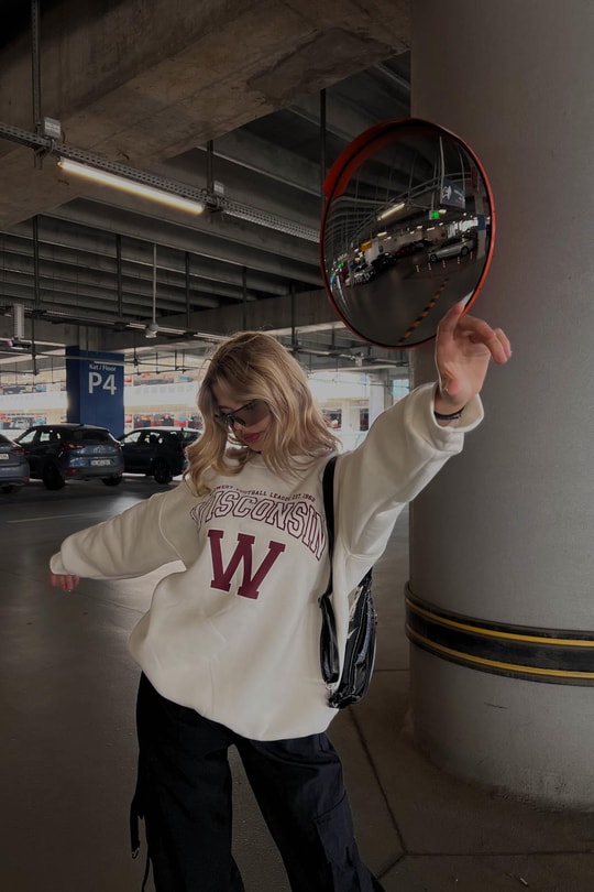 Wısconsın Sweatshirt Krem