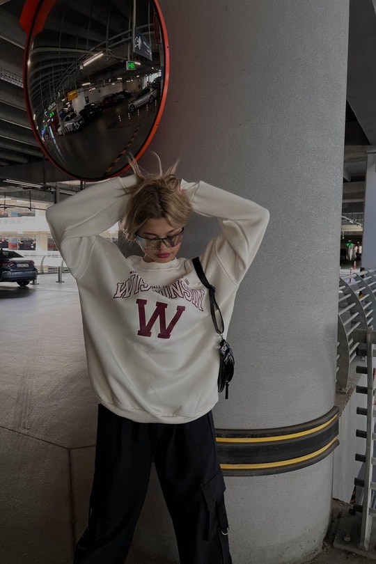 Wısconsın Sweatshirt Krem