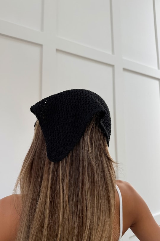 Bohem Bandana Siyah Taç