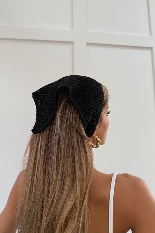 Bohem Bandana Siyah Taç