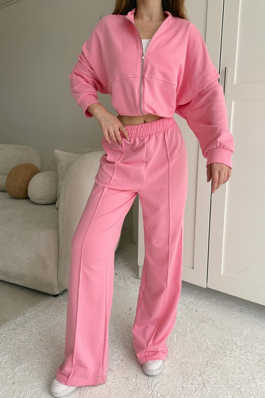 Baggy Eşofman Takımı Pembe