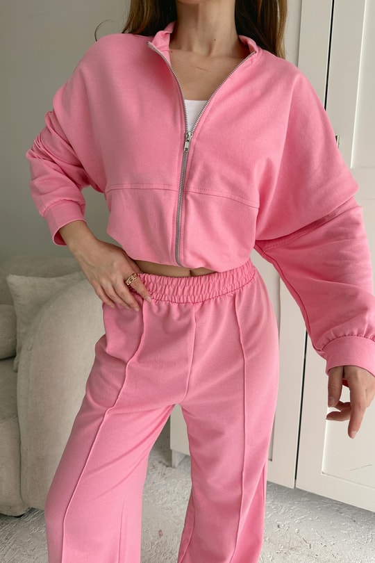 Baggy Eşofman Takımı Pembe