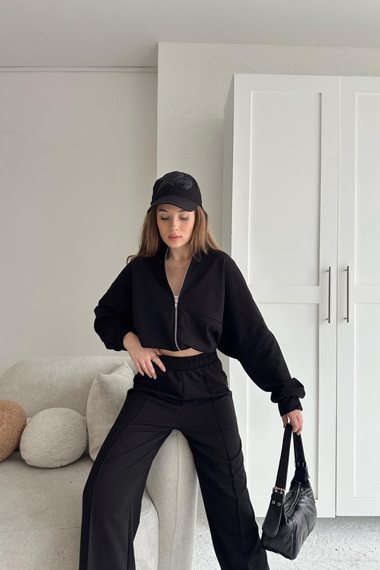 Baggy Eşofman Takımı Siyah