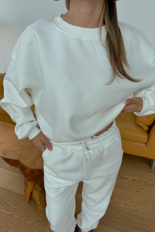 Basic Jogger Takım Beyaz