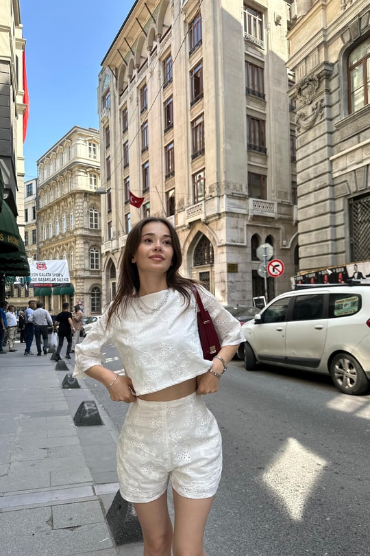 Brode Şortlu Takım Beyaz