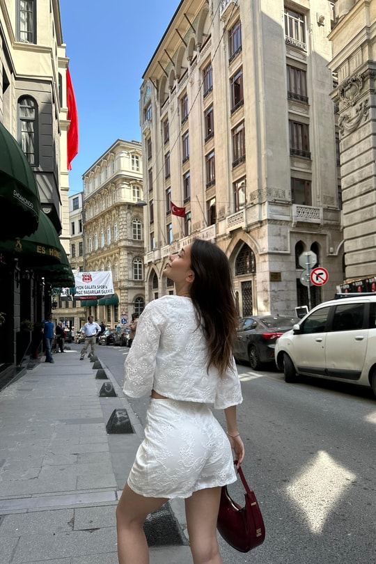 Brode Şortlu Takım Beyaz