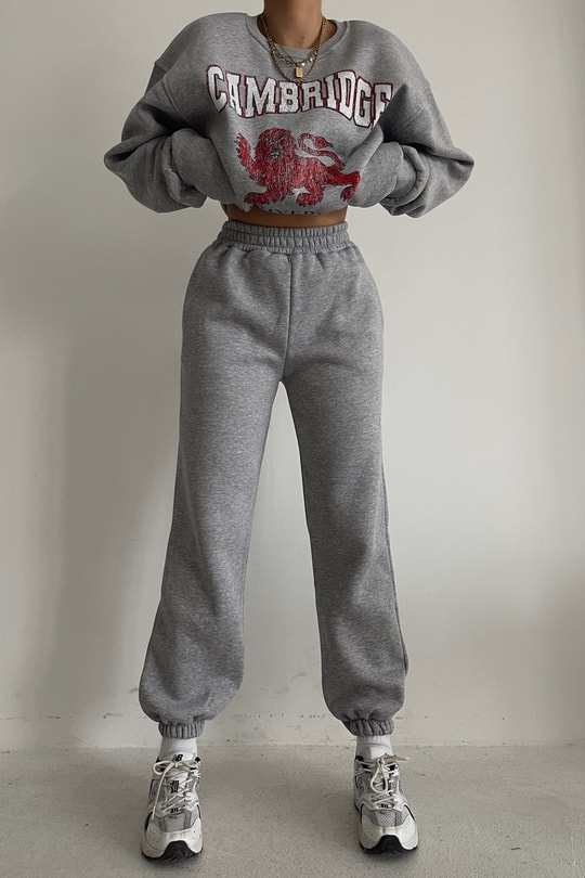 Cambiridge Jogger Eşofman Sweat Takım Gri