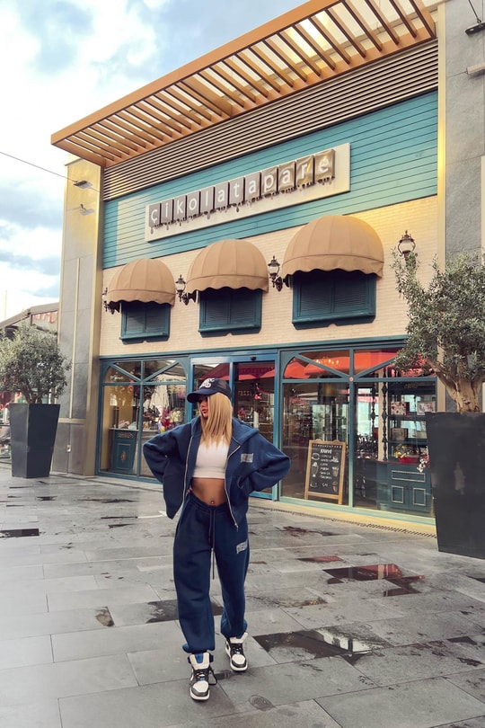 Couture Baskılı Eşofman Takım Lacivert