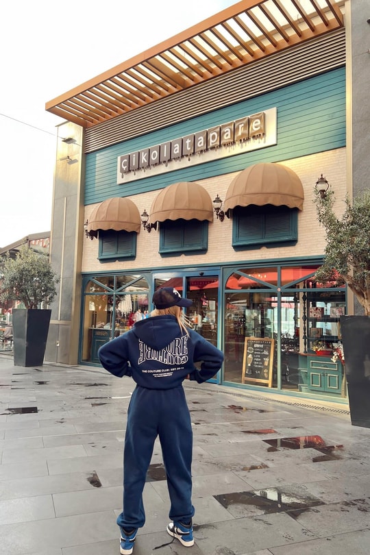 Couture Baskılı Eşofman Takım Lacivert