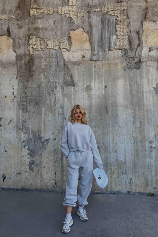 Crop Comfort Takım Gri