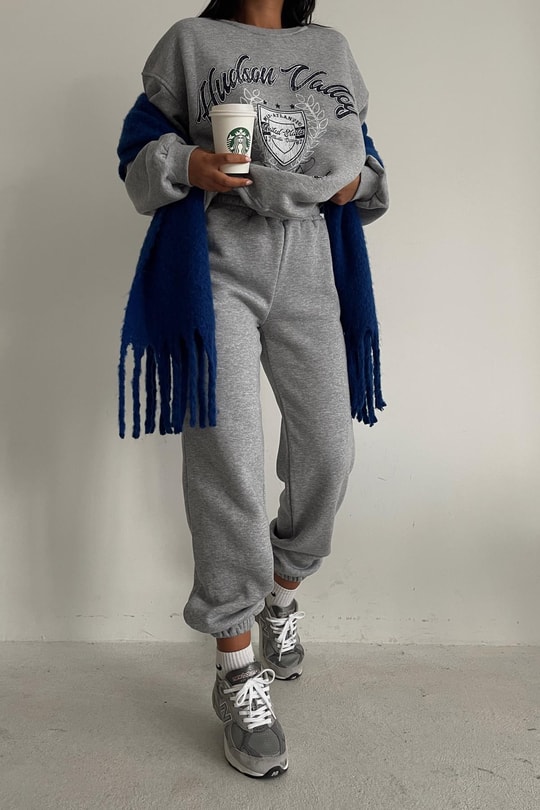 Hudson Jogger Eşofman Sweat Takım Gri
