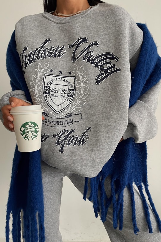 Hudson Jogger Eşofman Sweat Takım Gri