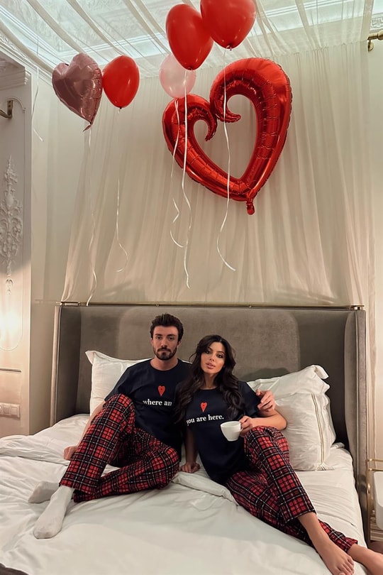Kadın Ekose Çizgili Çift Pijama Takımı Lacivert