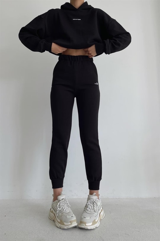 La Jogger Eşofman Takım Siyah