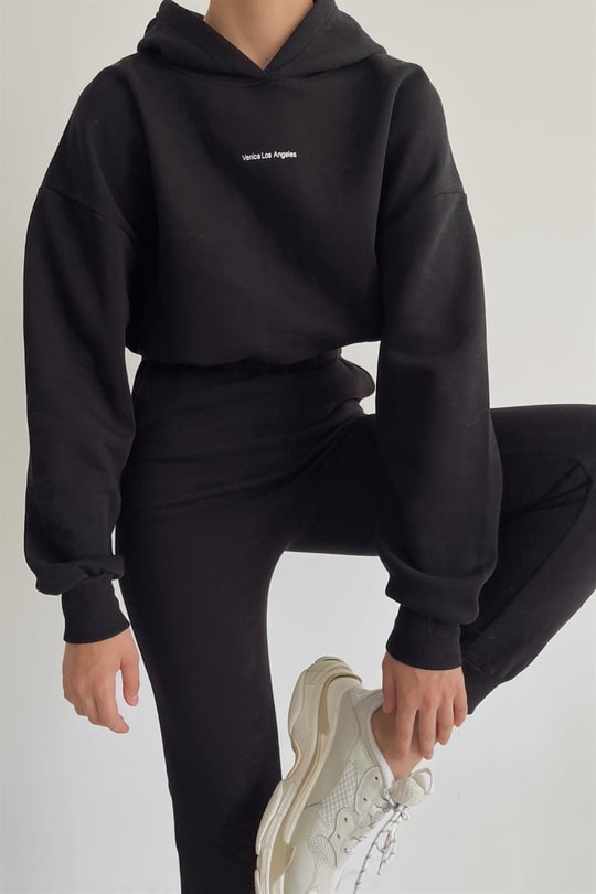 La Jogger Eşofman Takım Siyah